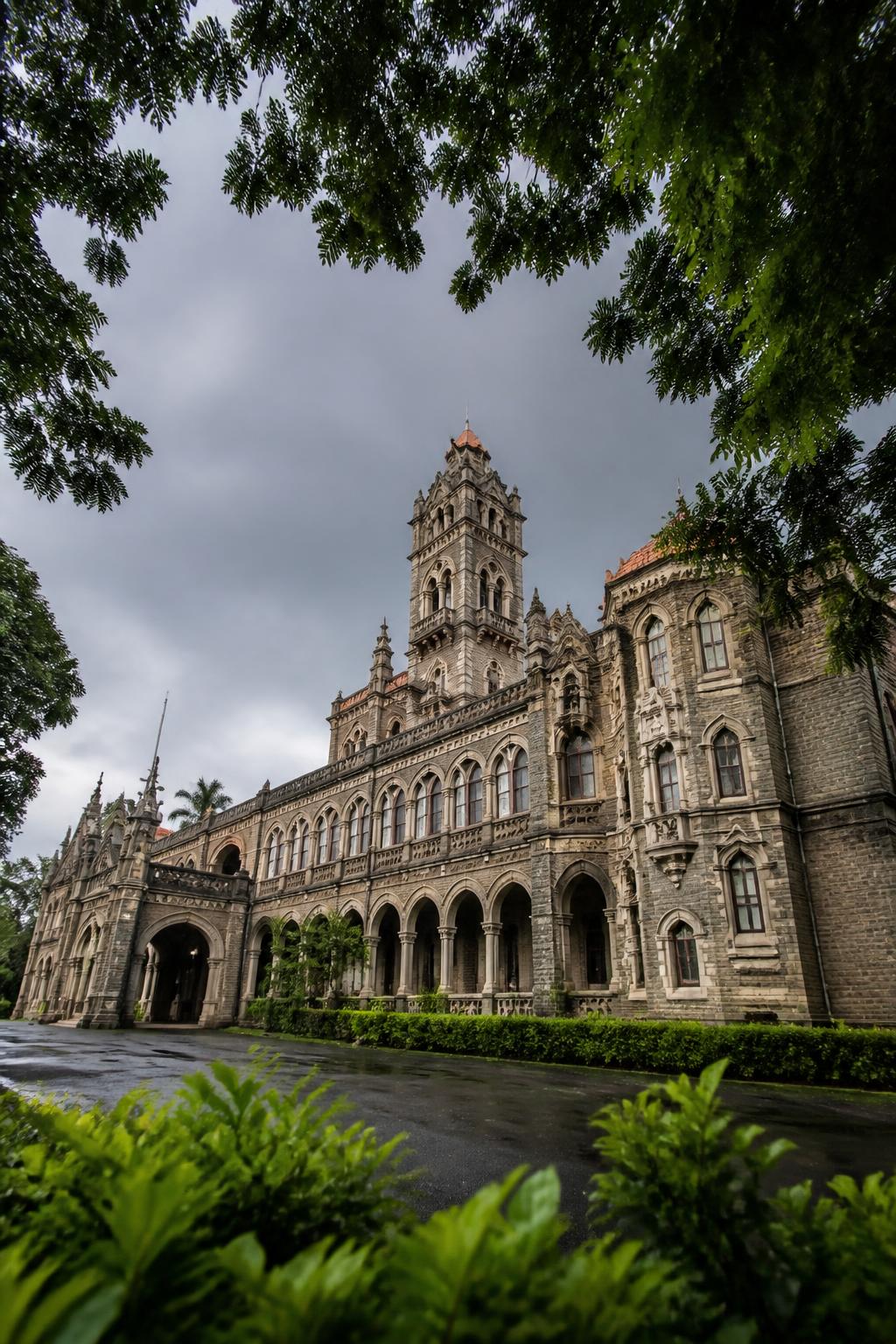 The historic Gothic main building of Savitribai Phule Pune University.