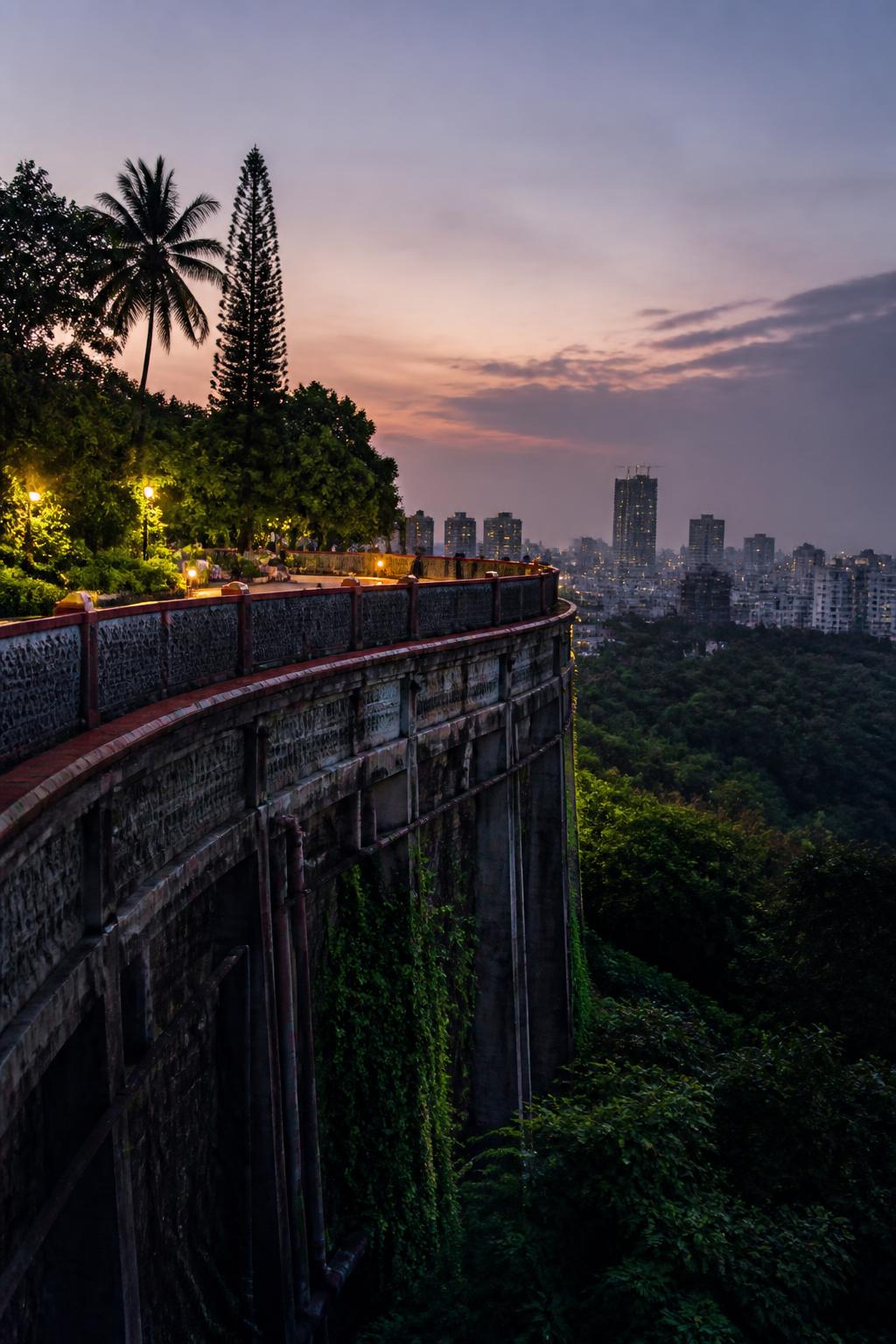 Hanging Gardens as both park and water infrastructure.
