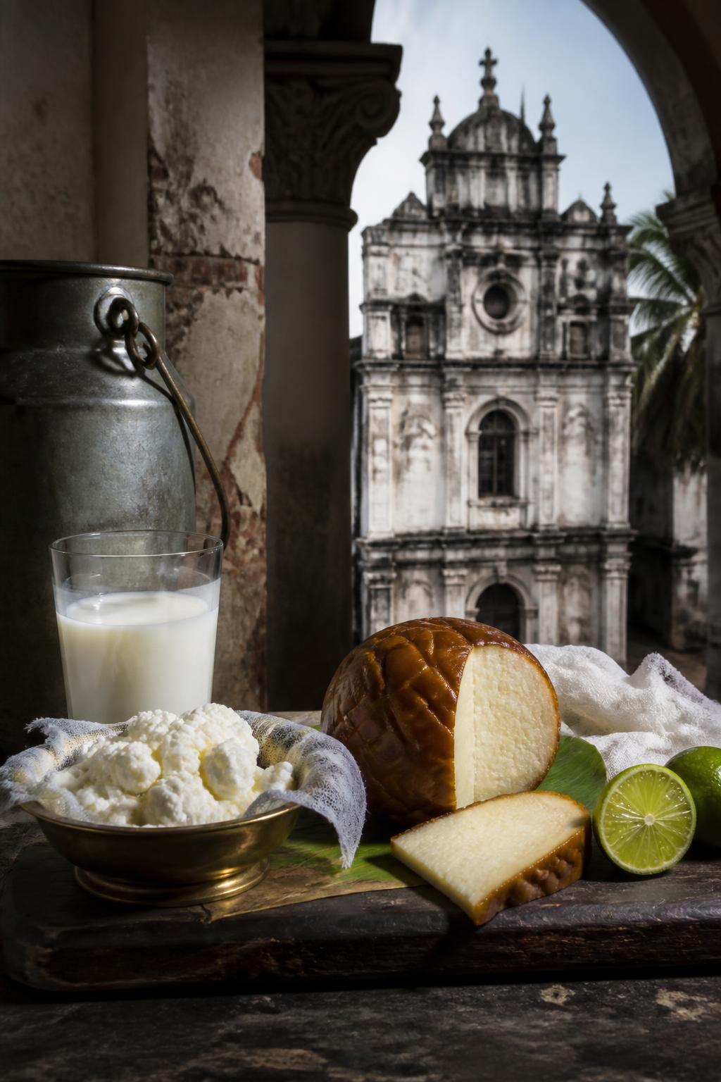 Milk, lemon, curds and Bandel cheese evoke the technique’s cross-cultural history.