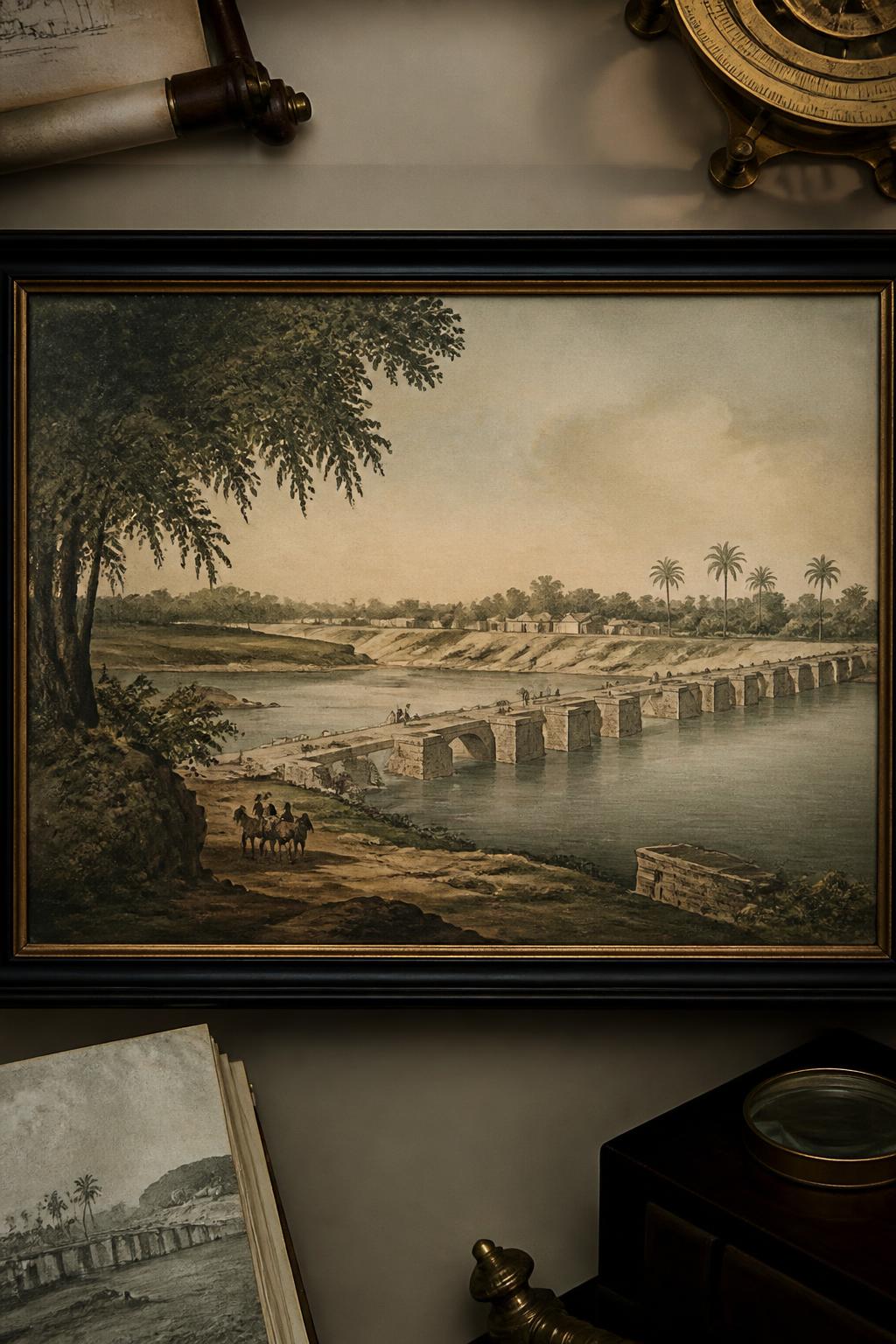 A visual presentation of William Hodges’s 1783 painting of Marmalong Bridge.