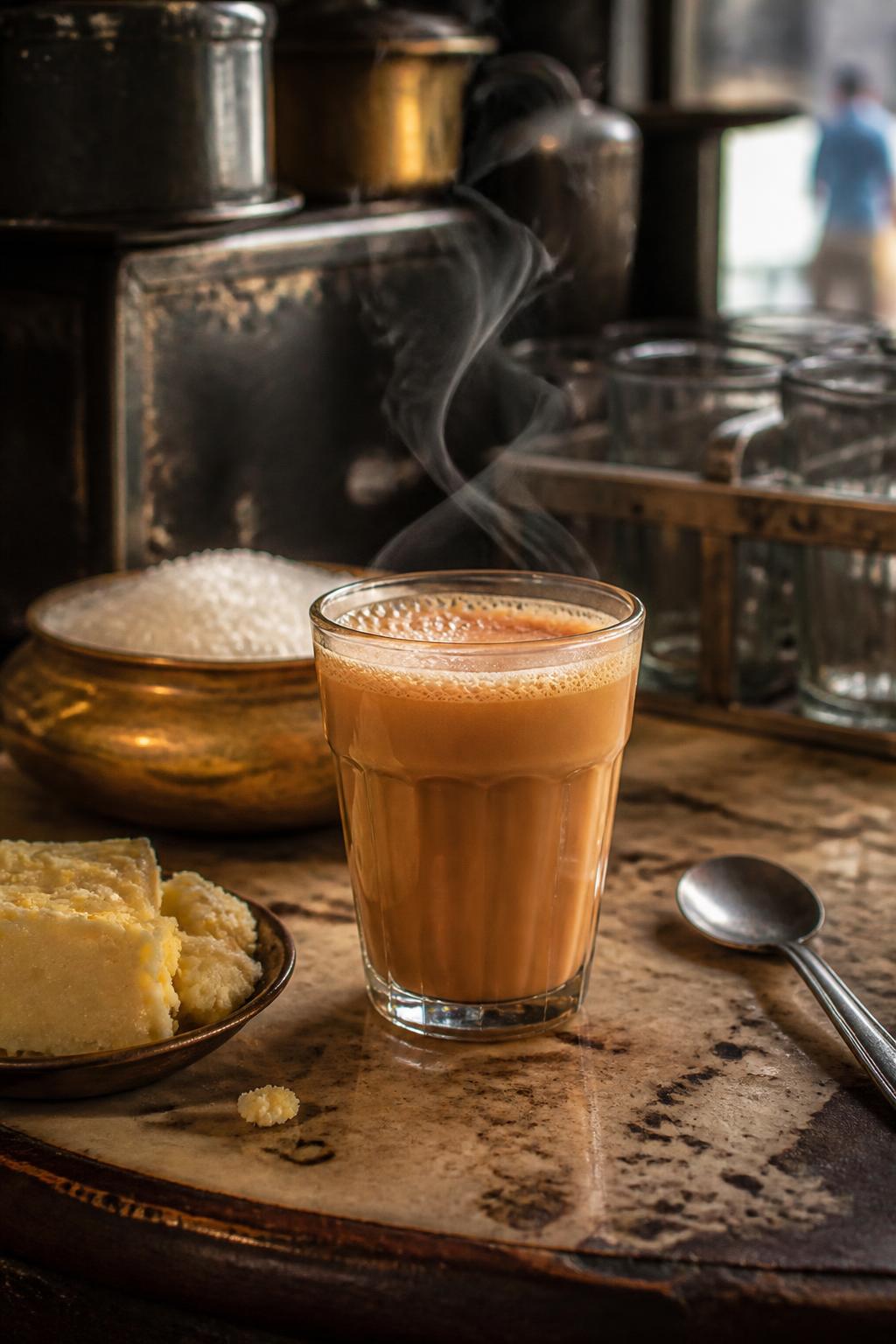 Rich Irani chai ingredients showing Hyderabad’s local adaptation.